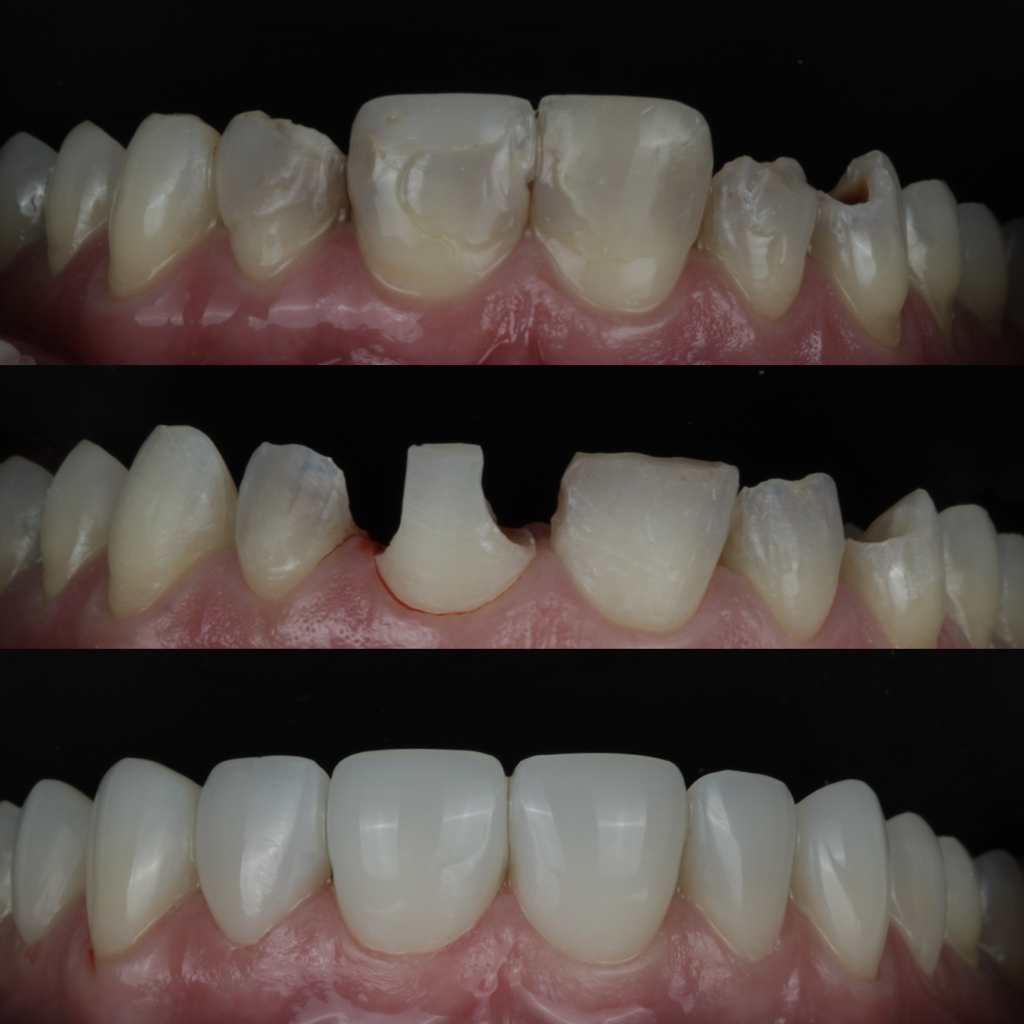 Before during and after gap closure by Dr Kunal Patel
